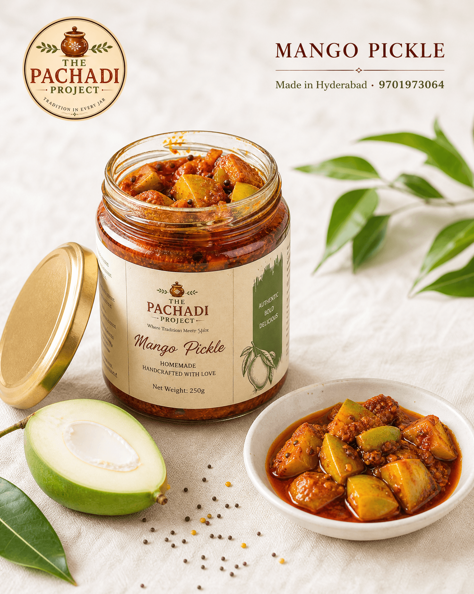The Pachadi Project homemade pickle jars and bowls